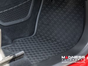 Alfa Romeo Giulia Floor Mat Set - All Weather Rubber Front/ Rear 4 Piece Set - Deluxe - RWD Model